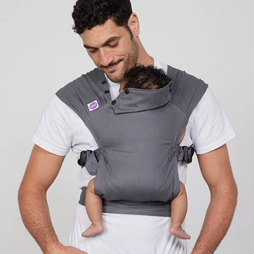Izmi Baby Carrier Hip Healthy Multi Position 100% Cotton in Mid Grey NO BOX