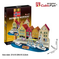 Cubicfun 3d Puzzle 44 Pieces: Bergen Norway on sale Cubicfun 3d Puzzle 44 Pieces: Bergen Norway on sale