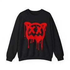 Ren Gill Red Dripping Sick Boi on Black Crewneck Sweatshirt Fan Merch RENegade