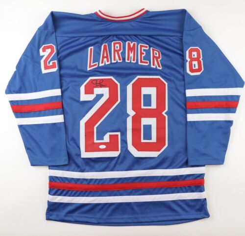 Steve Larmer Signed New York Rangers Jersey (JSA) 1994 Stanley Cup Champion R.W. - Picture 1 of 5
