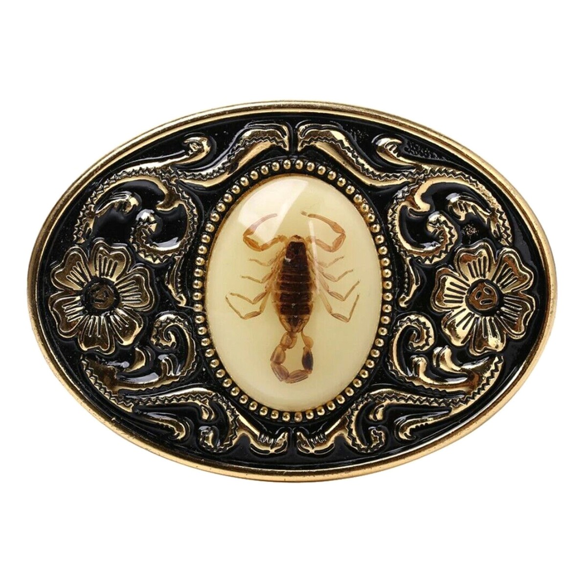 Scorpion Vintage Style Cowboy Antique Scorpion Belt Buckle Glow in
