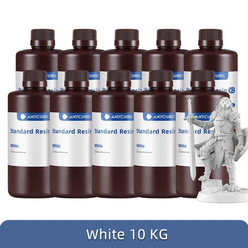 ANYCUBIC 10KG Weiß Standard Resin V2 White 405nm für LCD SLA 3D Drucker UV Resin