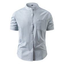 Men's Button Down Shirts Casual Short Sleeve Shirts Summer Beach Shirts