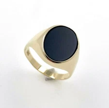 Signet Ring Men Ring 585 Gold - Size 66 - 6.10 Grams