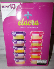 New Set of 10 Baby Food Storage Containers 3.4 Oz. Round Craft Beads