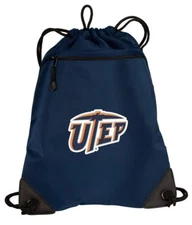 UTEP Drawstring Backpack University of Texas El Paso Cinch Pack - Mesh & Microfi