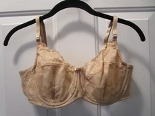 CURVY COUTURE FOR SOMA GLAMOUR UNLINED BRA IN SOFT TAN/ NUDE  SIZE 36D  NEW