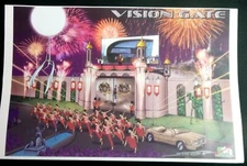 Disney World VISION GATE  Finalized 17" Concept Art SIGNED by Mark Simon #MS3