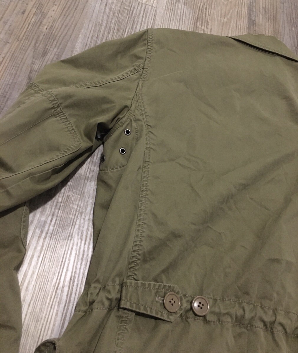 J Crew Women's Utility Cargo Safari Jacket 4 Green Military Field