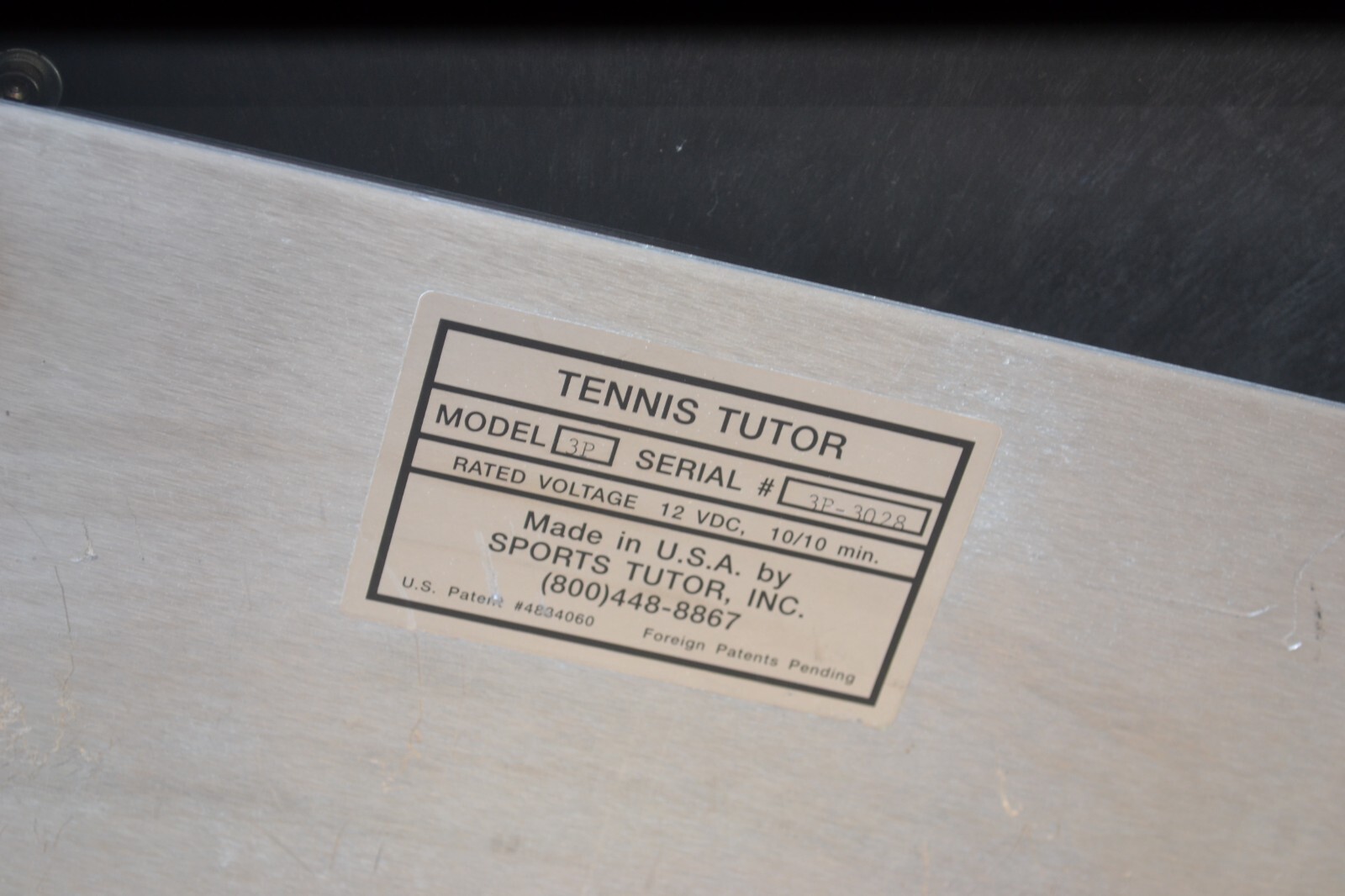 TENNIS TUTOR BALL MODEL 3P Tennis BALL MACHINE eBay