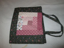 Fabric Paperback Book Cover Log Cabin Design fits 5" x 7" Book Green