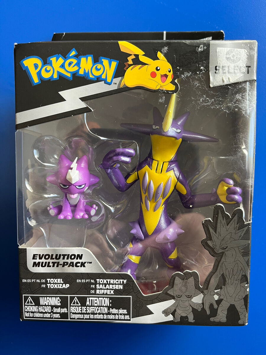 Pokemon Select Toxel Toxtricity 3 Evolution Figure 2-Pack Jazwares - ToyWiz