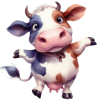 XXL 18X18 car sticker funny cow sticker weatherproof vinyl sticker