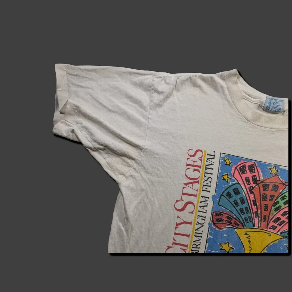 Camiseta gráfica vintage 1991 grande Alabama City Stages Coastal Teez Birmingham Foto 4 de 4