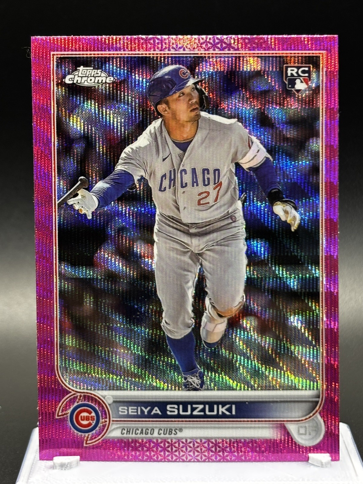 Seiya Suzuki 2022 Topps Chrome Update #USC115 Pink Wave Refractor Chicago Cubs