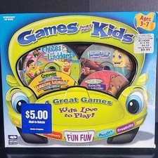 Games Just For Kids Pc Cd_Rom 2001 4Pack Games New in Box