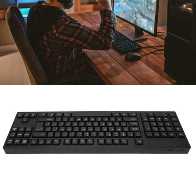 109 Key Left Hand Keyboard USB Wired 2 HUB Keyboard Business Household Keyboa CB