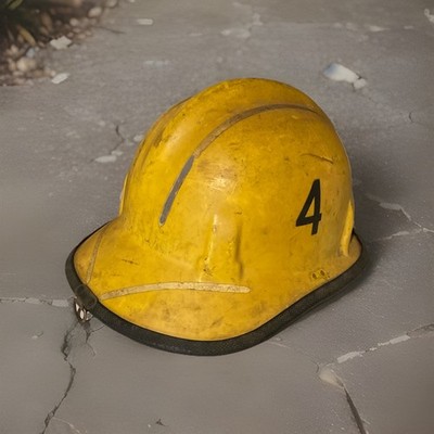 Vintage Cairns Brothers Bros FIRE HELMET Great For Movie Prop Firefighter As Is