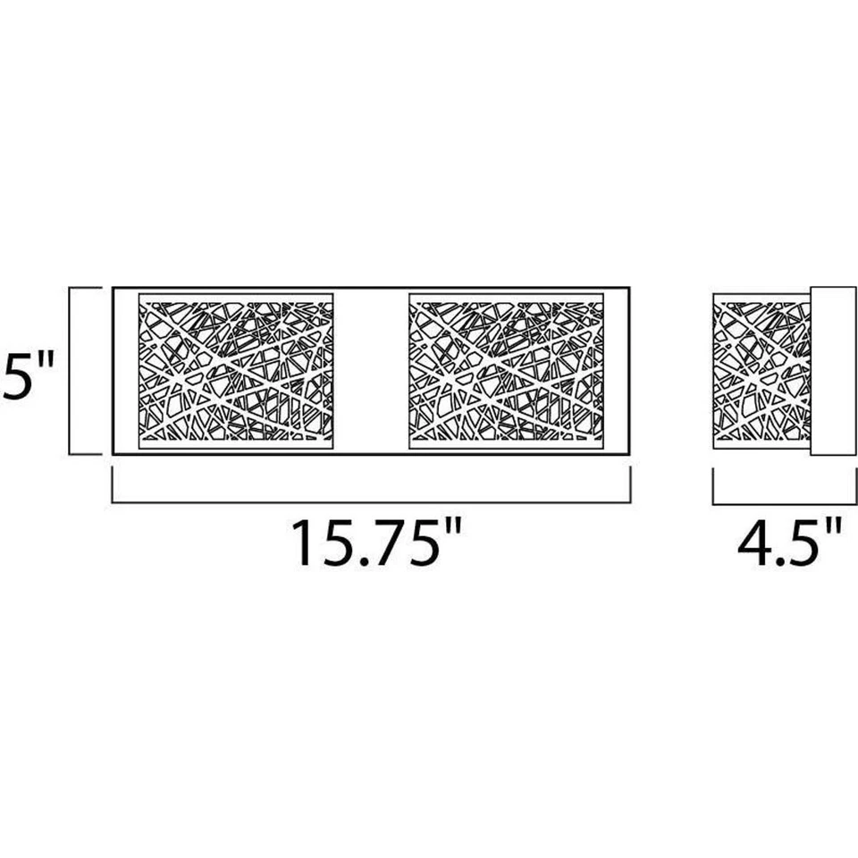 ET2 Iluminación Contemporánea E21315-10BZ Inca Baño Tocador Luz Bronce Foto 4 de 4