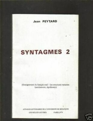 Jean Peytard Syntagmen 2 (Las Bonitas Letras 1979 Tbe