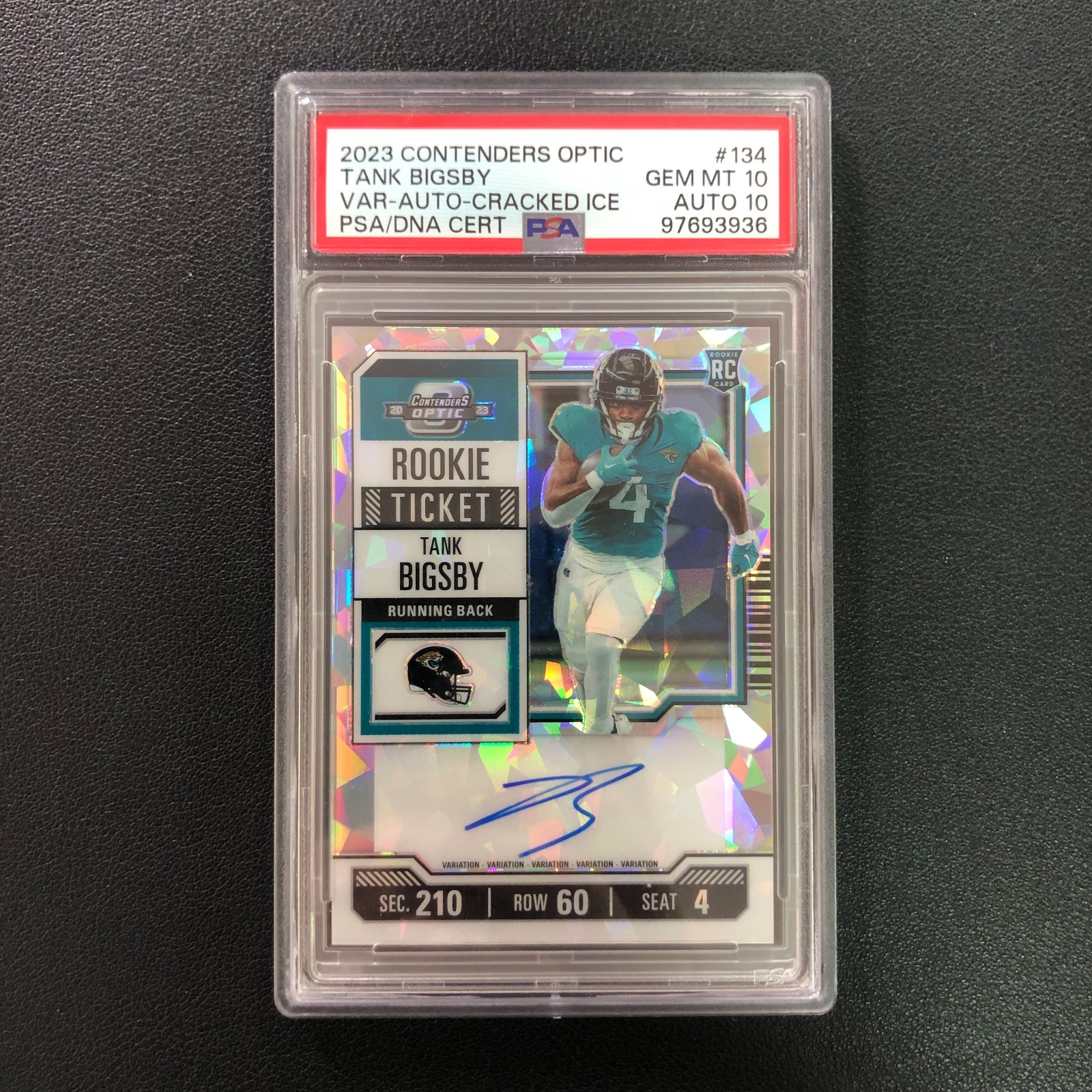 Tank Bigsby Panini Contenders Optic #134 Autograph-Cracked Ice