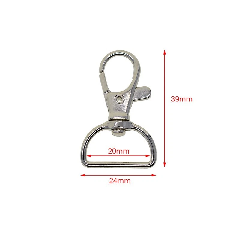 10 Pcs Swivel Trigger Clips Snap Hook Lobster Clasps Keychains Bag D Ring 20mm - Image 2 of 4