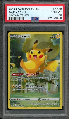 Pikachu graded PSA 10 for sale on eBay