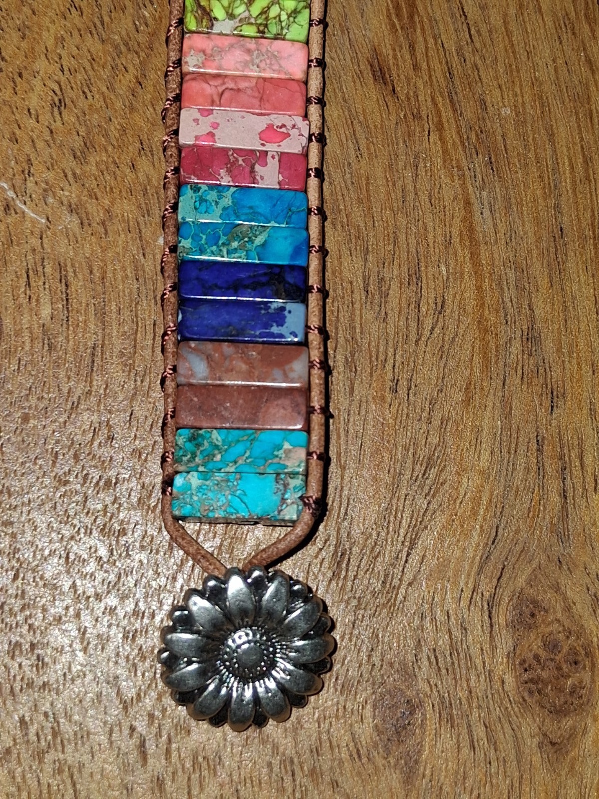 Handmade Bracelet Adjustable Different Color Gems… - image 5