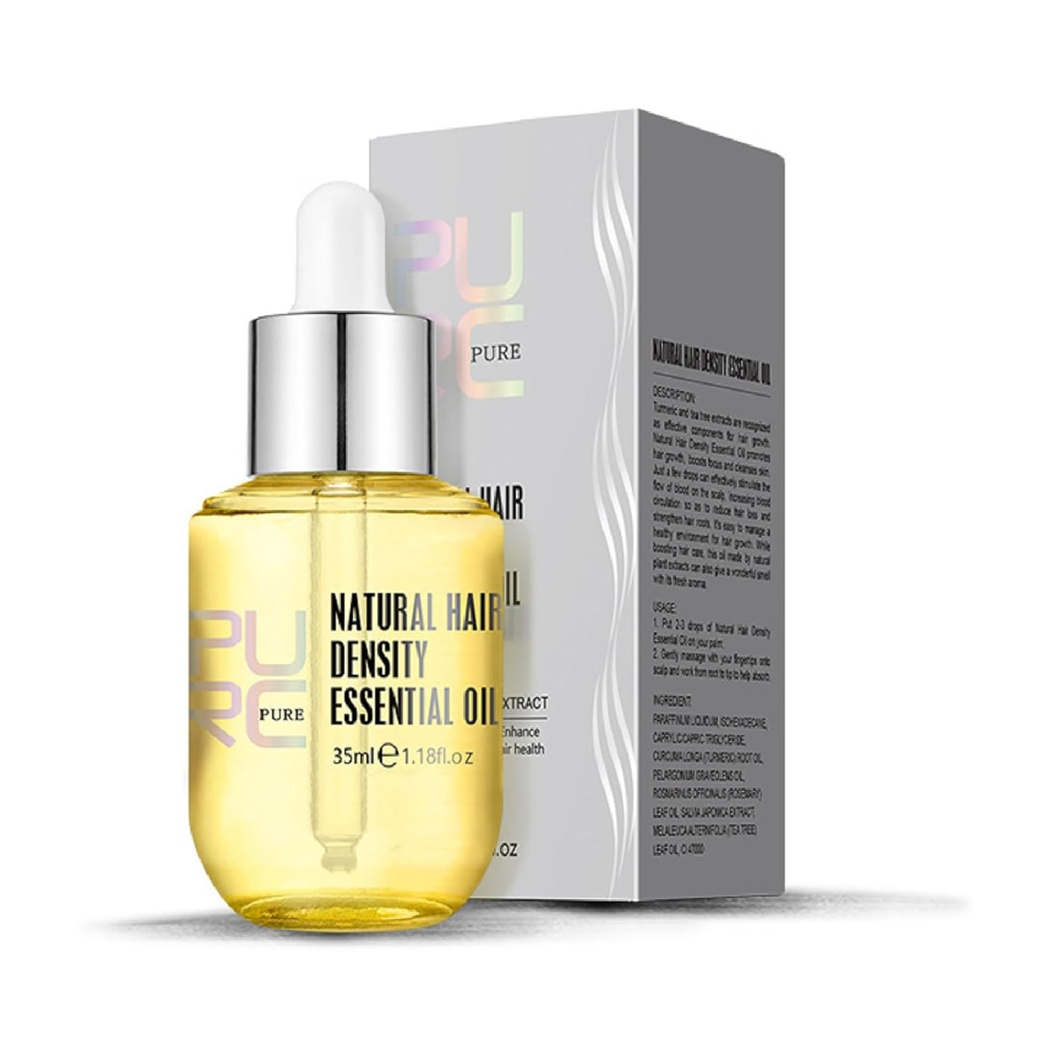 PURC Natural Hair Density Essential Oil,Purc Oil for Hair Growth,Hair Regrowth E