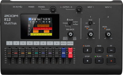 R12 Multi-Track Portable Recorder for Musicians, with 2 XLR/TRS Combo Inputs, 8