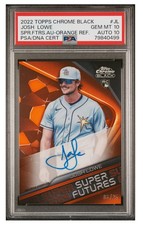 2022 Topps Chrome Black Rookie Super Future Josh Lowe RC Auto /25 