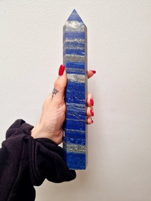 Großer Lapislazuli Kristall Turm 930g 22cm hoch