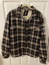 Giacca uomo Billabong in flanella con bottoni XXL manica lunga a quadri