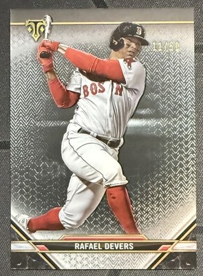 RAFAEL DEVERS 2021 TOPPS TRIPLE THREADS -  #66 ONYX /50 BOSTON RED SOX