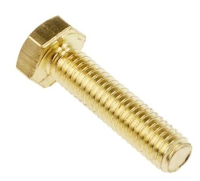 100 x RS PRO Messing glatt, Sechskantschraube x 25 mm