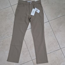 Calvin Klein Jeans Boys Slim Fit Beige Denim Jeans Size 12 Button Zip Casual