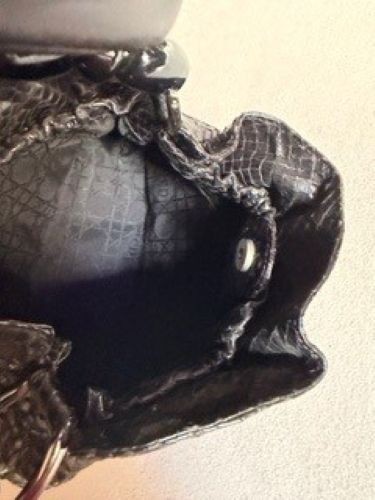 Christian Dior python skin beaded handle malice b… - image 14