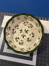 Temptations By Tara Old World Green 10” Round Pie Dish / Casserole Scallop - New