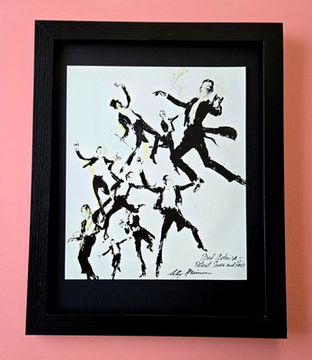 LeRoy Neiman Fred Astaire  Signed Pop Art Mounted & Framed  New 14X11 W