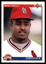 Brian Jordan 1992 Upper Deck #3 Cardinals MLB READ FREE SHIPPING AutographDen