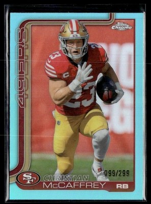 2025 Topps Chrome Football Teal #263 Christian McCaffrey /299
