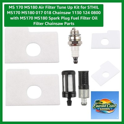 Complete MS170 & MS180 Tune-Up Kit: Filters & Spark Plug for Stihl Chainsaws