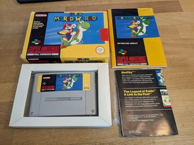 Super Mario World Super Nintendo SNES Boxed PAL CIB OVP SCN - Bild 1 von 4