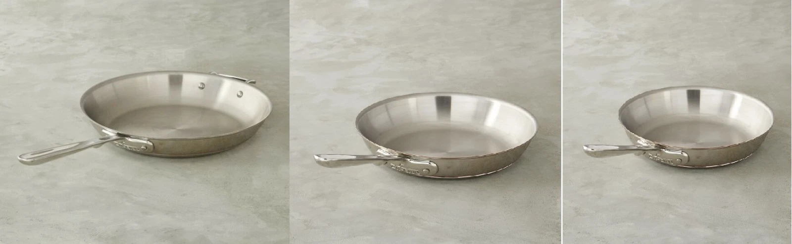 All-Clad Copper Core 12-inch and 10-inch with lids and 8 inch fry pan set