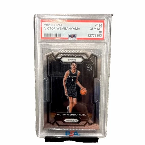 Victor Wembanyama Panini Prizm 2023 #136 Rookie PSA 10 Spurs