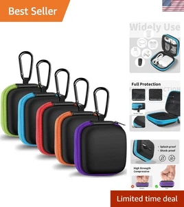 Compact EVA Earbud Carrying Case Set - 5 Colors, Waterproof & Scratch Resistant