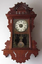 Antique Seth Thomas "Eclipse" Hanging Kitchen Wall Clock with Alarm 8-Day