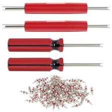 Tire Repair Tool Set, Dual & Single Head Valve Core Remover Tools, 100