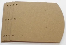 {6} MINI  ALBUM PAGES -  Bare Chipboard Scrapbook Die Cuts Embellishments