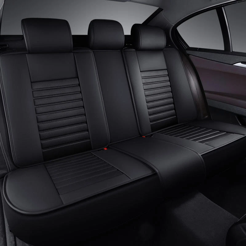 For Toyota Car Seat Cover Full Set Deluxe PU Leather 5-Seat Front&Rear Protector - Изображение 3 из 4